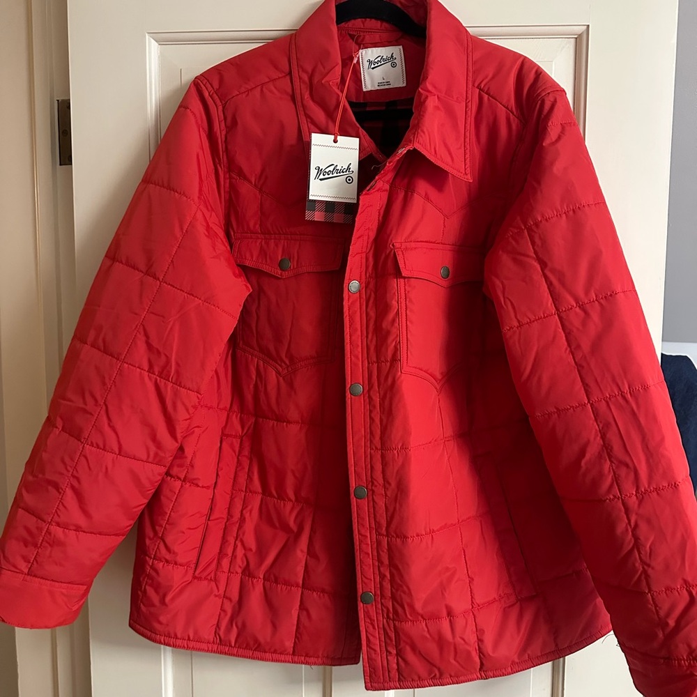 Woolrich Bold Red Quilted Jacket - Unisex L